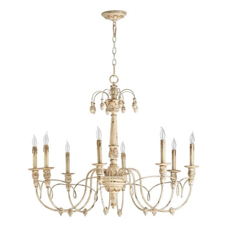 Quorum Eight Light Persian White Up Chandelier 6106-8-70